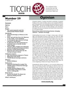 TICCIH Bulletin No. 59, 1st quarter, 2013
