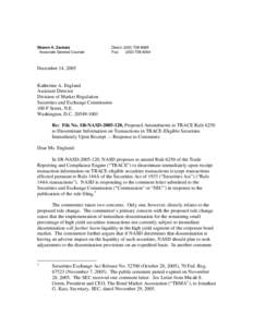 National Association of Securities Dealers, Inc. on SR-NASD[removed]