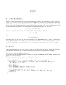 LOESS  1 Method definition