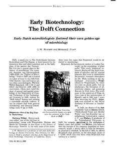 Environmental microbiology / Nitrogen metabolism / Virologists / Albert Kluyver / Martinus Beijerinck / Delft University of Technology / C. B. van Niel / Antonie van Leeuwenhoek / Microbiologist / Biology / Microbiology / Science