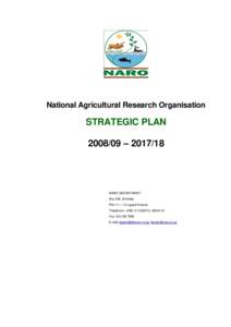 National Agricultural Research Organisation  STRATEGIC PLAN – NARO SECRETARIAT