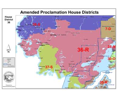 House District 36 Amended Proclamation House Districts Alakanuk