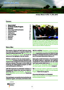 West African Science Service Center on Climate Change and Adapted Land Use Internal Newsletter No. 11, AprilContents