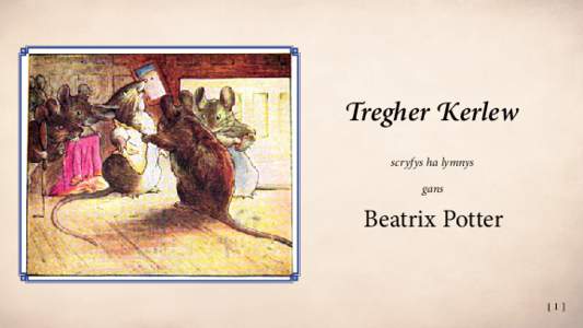Tregher Kerlew scryfys ha lymnys gans Beatrix Potter [1]