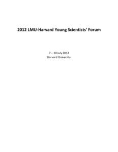 Abstract Booklet LMU 2012