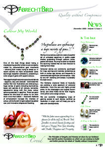 December 2008 ~ Volume 13 Issue 2  Colour My World AbrechtBird One of the best things about being a