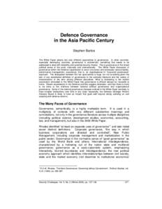 Political science / Corporate governance of information technology / Department of Defence / Governance / Corporate governance / Australian Defence Force / Defence Materiel Organisation / Ministry of Defence / AccountAbility / Military of Australia / Politics / Government