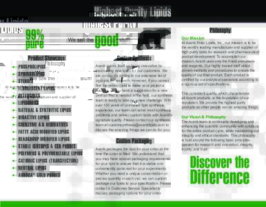 Highest Purity Lipids Philosophy Our Mission Product Showcase PHOSPHOLIPIDS