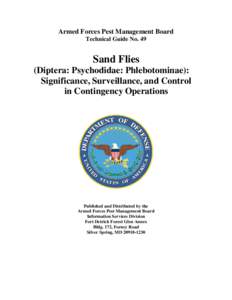 Sand Flies - Significance, Surveillance and Control in Contingency Operations