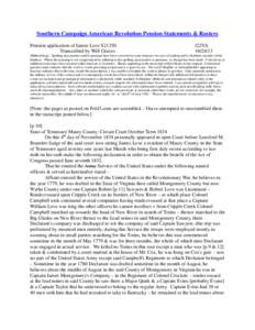 Southern Campaign American Revolution Pension Statements & Rosters Pension application of James Love S21350 Transcribed by Will Graves f22VA[removed]