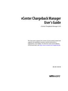 vCenter Chargeback Manager User’s Guide - vCenter
  Chargeback Manager 2.6.0