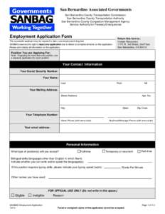 SANBAG Employment Application Form