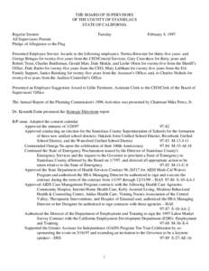 February 4, [removed]Board of Supervisors Minutes
