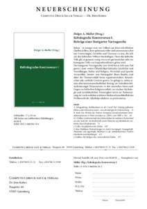NEUERSCHEINUNG C D S  V — D. J K Holger A. Müller (Hrsg.):  Keltologische Kontroversen I.