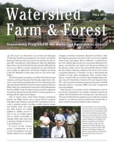 Watershed Farm & Forest FALLStewardship Programs of the Watershed Agricultural Council