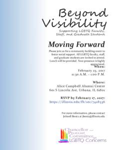 Beyond Visibility Supporting LGBTQ Faculty, S taff, and Graduate S tudents  Moving Forward