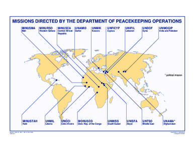 MISSIONS DIRECTED BY THE DEPARTMENT OF PEACEKEEPING OPERATIONS MINUSMA MINURSO  MINUSCA