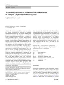 Protoplasma DOI[removed]s00709[removed]z REVIEW ARTICLE  Reconciling the bizarre inheritance of microtubules