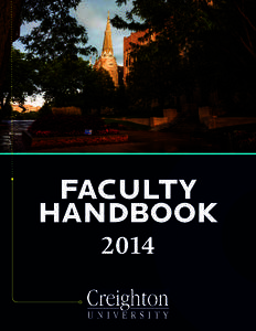 FACULTY HANDBOOK 2014 Table of Contents Article I. General University Background ....................................................................................... 4