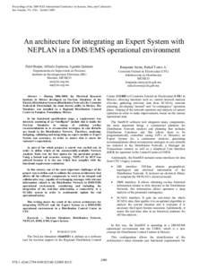 An architecture for integrating an Expert System with NEPLAN in a DMS/EMS operational environment