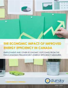 THE ECONOMIC IMPACT OF IMPROVED ENERGY EFFICIENCY IN CANADA EMPLOYMENT AND OTHER ECONOMIC OUTCOMES FROM THE PAN-CANADIAN FRAMEWORK’S ENERGY EFFICIENCY MEASURES  Prepared for: