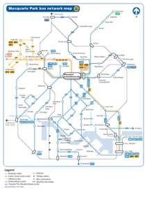 Macquarie Park bus network map  Mona Vale 197