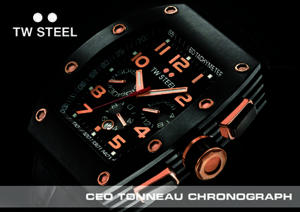 CEO TONNEAU CHRONOGRAPH  ENGLISH TW STEEL TW Steel is a watch brand harmoniously combining