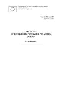 2004 update of the Stability Programme for Austria[removed]An Assessment