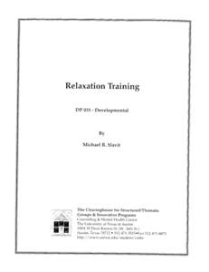 Relaxation Training DPDevelopmental By Michael R. Slavit