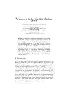 Weaknesses in the Key Scheduling Algorithm of RC4 Scott Fluhrer1 , Itsik Mantin2 , and Adi Shamir2 1  2
