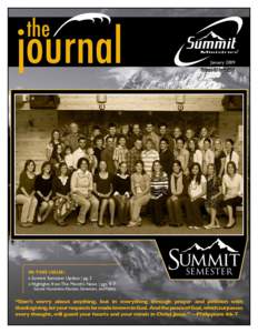 the  journal IN THIS ISSUE: » Summit Semester Update | pg. 2