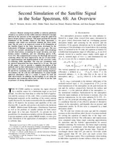 Second Simulation Of The Satellite Signal In The Solar Spectrum, 6s: An Overview - Geoscience and Remote Sensing, IEEE Transactions on