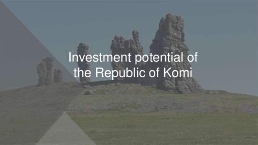Investment potential of the Republic of Komi 
