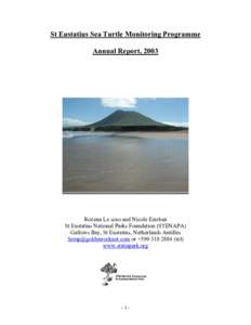 Microsoft Word - St Eustatius National and Marine Parks Turtle monitoring r.