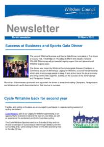 Newsletter Parish newsletter 30 MarchSuccess at Business and Sports Gala Dinner