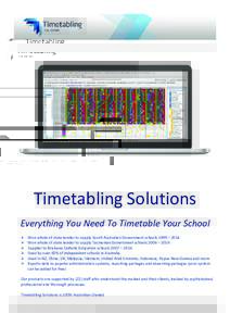 Education / Planning / School timetable / Public transport timetable / Educational technology