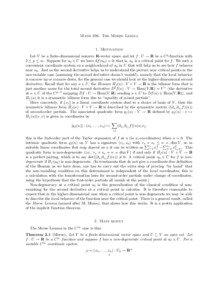 Math 396. The Morse Lemma  1. Motivation