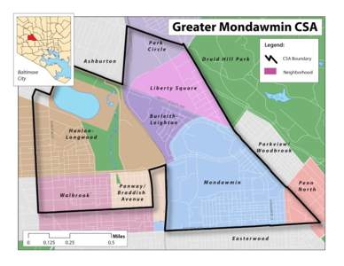 Vital Signs 13 Community Statistical Area (CSA) Profiles  Greater Mondawmin Greater Mondawmin