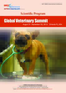 365th OMICS International Conference  Scientific Program Global Veterinary Summit