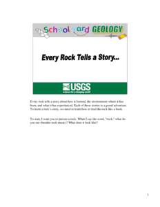 Every Rock Tells a Story: Schoolyard Geology