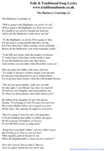 Folk & Traditional Song Lyrics - The Blaeberry Courtship (2)