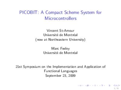 PICOBIT: A Compact Scheme System for Microcontrollers