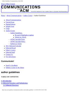 Author Guidelines | Communications of the ACM