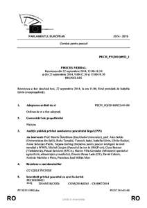 [removed]PARLAMENTUL EUROPEAN Comisia pentru pescuit  PECH_PV(2014)0922_1
