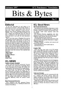 Autumn[removed]ICL Pensioners’ Newsletter Bits & Bytes No 5