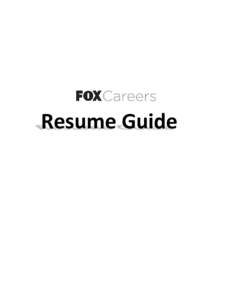 Resume Guide  Do’s:   