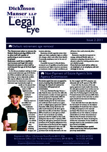 Legal  Eye IssueDefault retirement age removal
