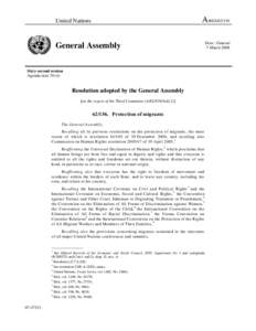 A/RES[removed]United Nations General Assembly Sixty-second session