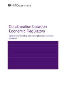 Collaboration between Economic Regulators: Options for embedding joint working between economic regulators