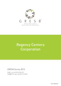 Global Real Estate Sustainability Benchmark Regency Centers Corporation